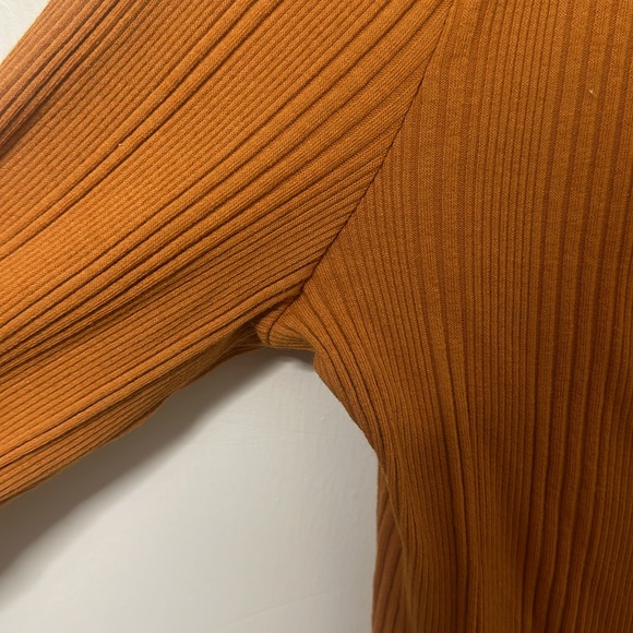 NWT Maeve By Anthropologie Ribbed Split Neck Long Sleeve Shirt - Picture 3 of 5